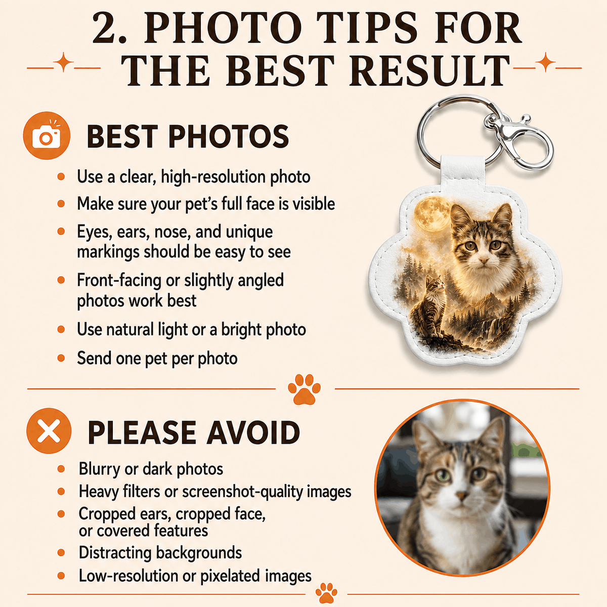 Custom Pet Memorial Keychain - Scenic Photo Blend & Fur Keepsake Gift