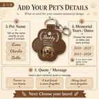 Pet Memorial Pawprint Keychain - Angel Wings Photo Insert & Custom Dates