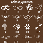 Pet Memorial Pawprint Keychain - Angel Wings Photo Insert & Custom Dates