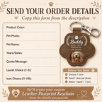 Pet Memorial Pawprint Keychain - Angel Wings Photo Insert & Custom Dates