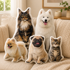 Custom Photo Shaped Pillow – Personalized Pet & Portrait Cushion