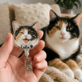 Badge Reel – Custom Pet Face Shape with Name Acrylic Design