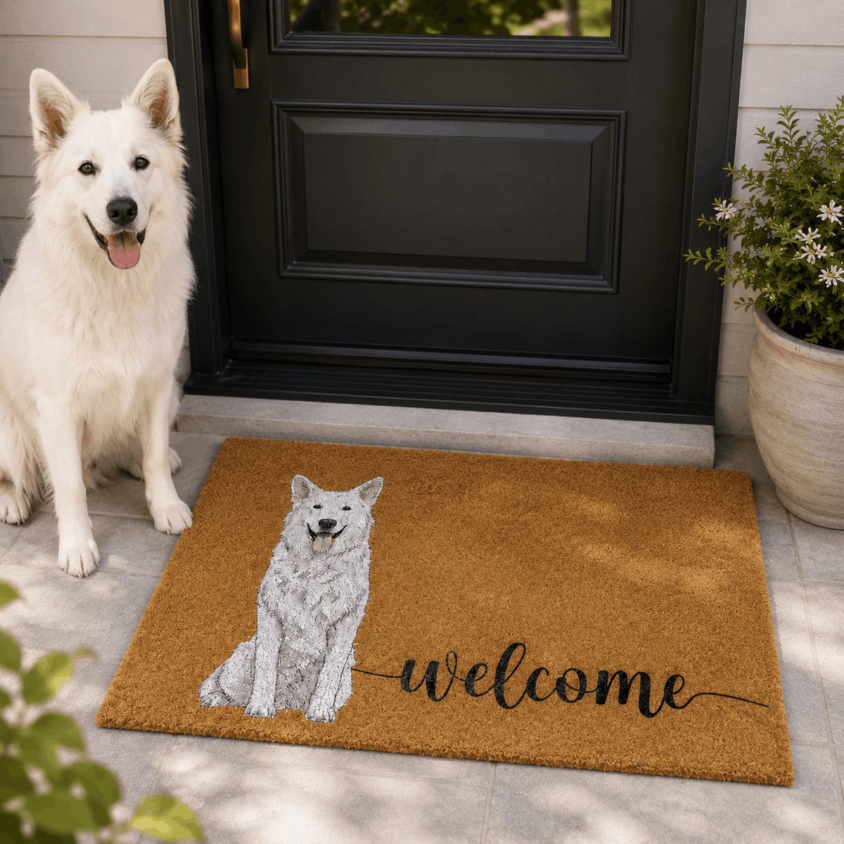 Doormat – Custom Pet Portrait "Welcome" Design