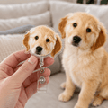 Badge Reel – Custom Pet Face Shape Acrylic Design