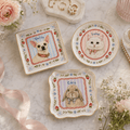 Custom Pet Portrait Ceramic Jewelry Dish – Coquette Strawberry & Bow Design