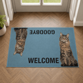 Doormat – Custom Pet Portrait "Welcome & Goodbye" Funny Design