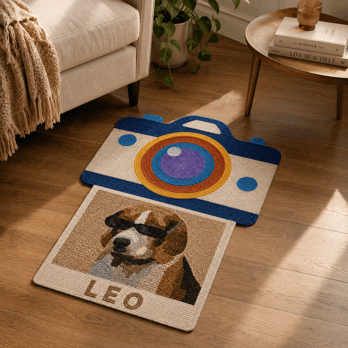 Mat – Custom Pet Portrait Retro Camera & Photo Shape Design