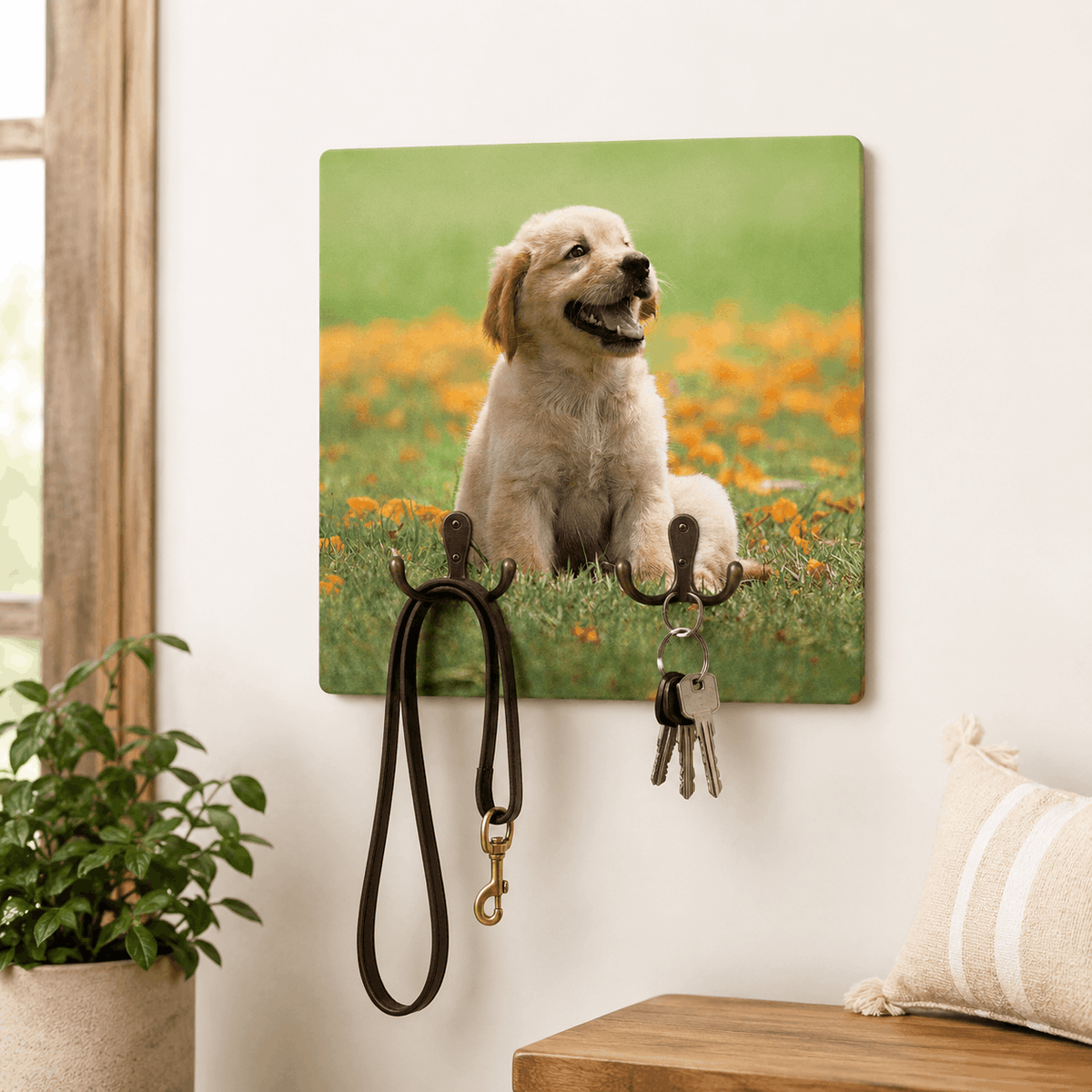 Custom Pet Photo Dog Leash Holder – Seamless Borderless Design