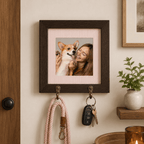 Custom Photo Dog Leash Holder – Faux Picture Frame Design