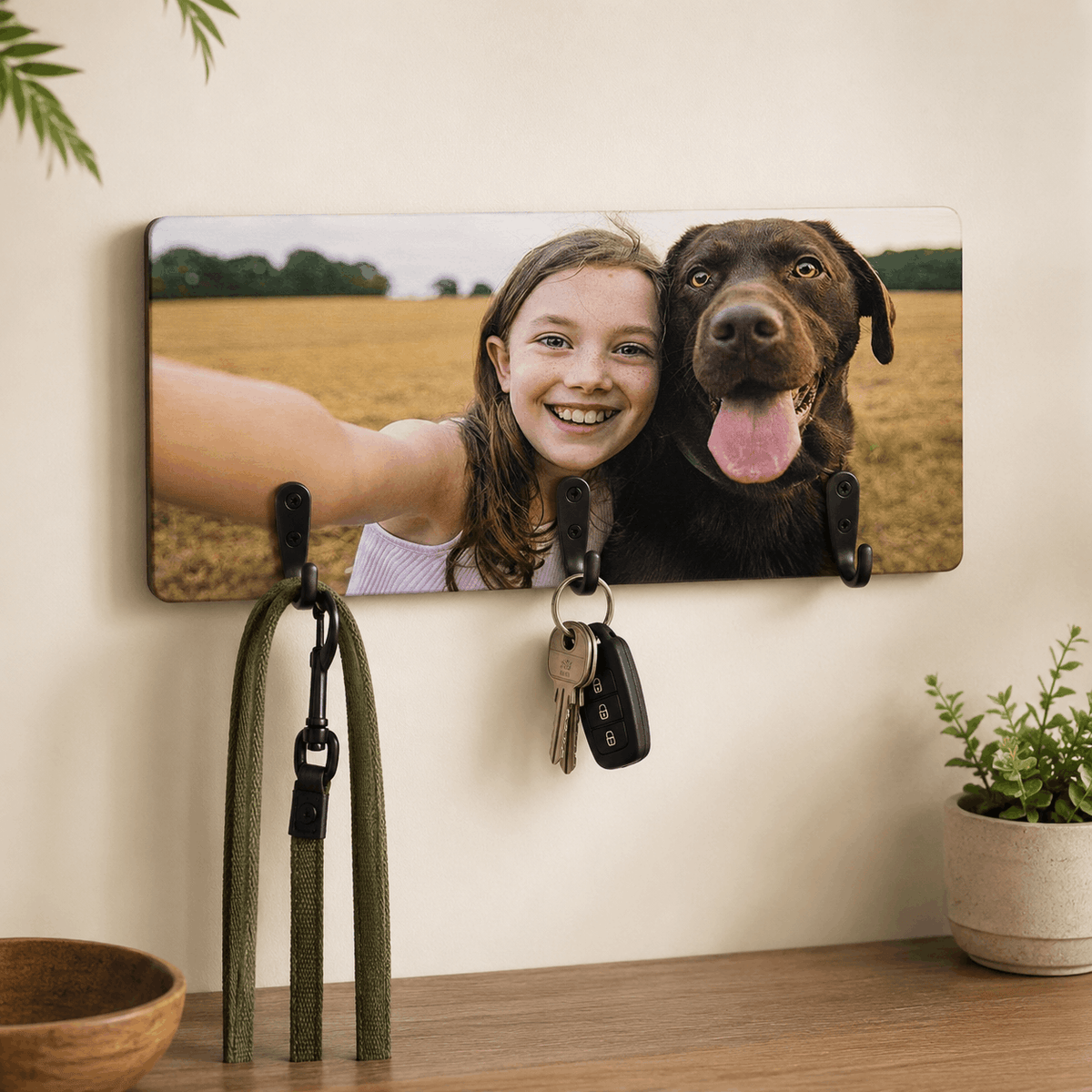 Custom Pet Photo Dog Leash Holder – Seamless Borderless Design