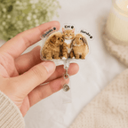 Badge Reel – Custom Pet Face Shape with Name Acrylic Design