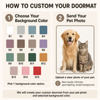 Doormat – Custom Pet Portrait "Welcome & Goodbye" Funny Design