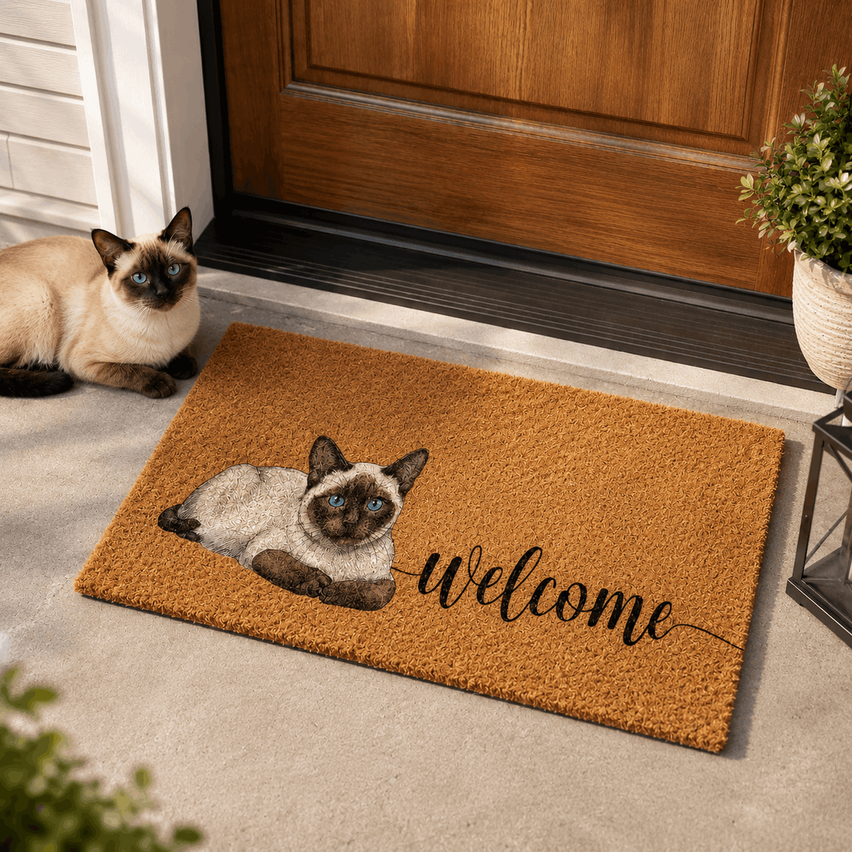 Doormat – Custom Pet Portrait "Welcome" Design
