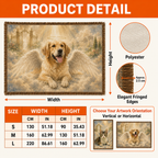 Custom Angel Pet Memorial Woven Blanket