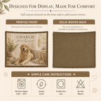 Custom Pet Portrait Woven Blanket - "Favorite Spot" Storytelling Throw