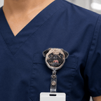Badge Reel – Custom Pet Face Shape Acrylic Design