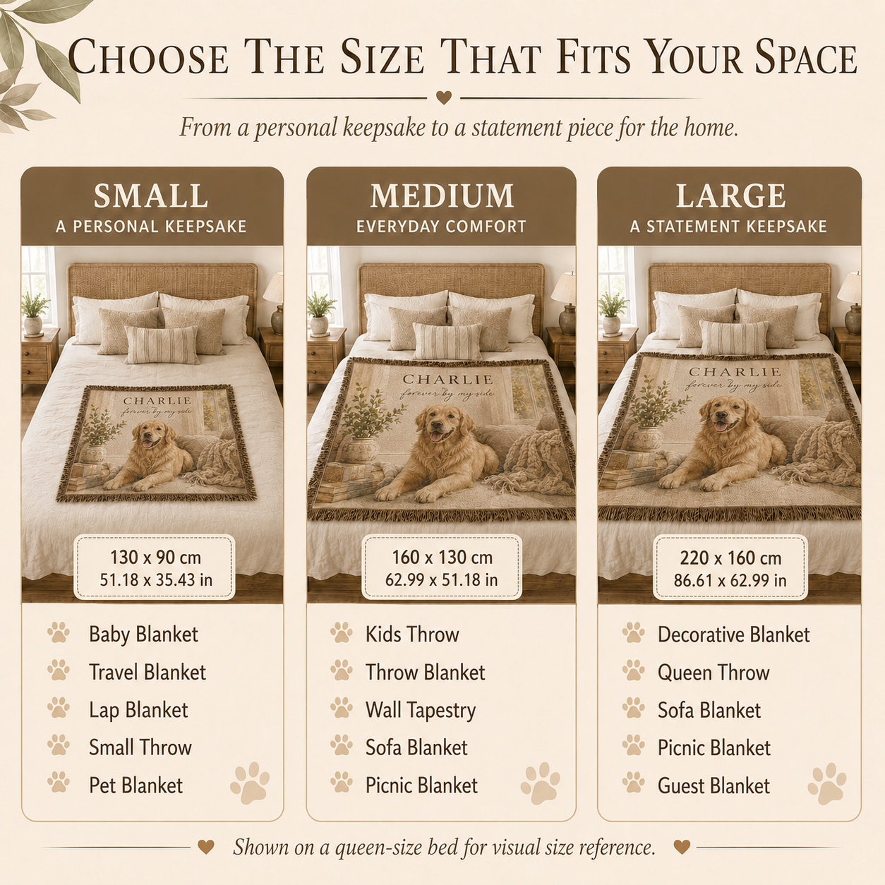 Custom Pet Portrait Woven Blanket - "Favorite Spot" Storytelling Throw