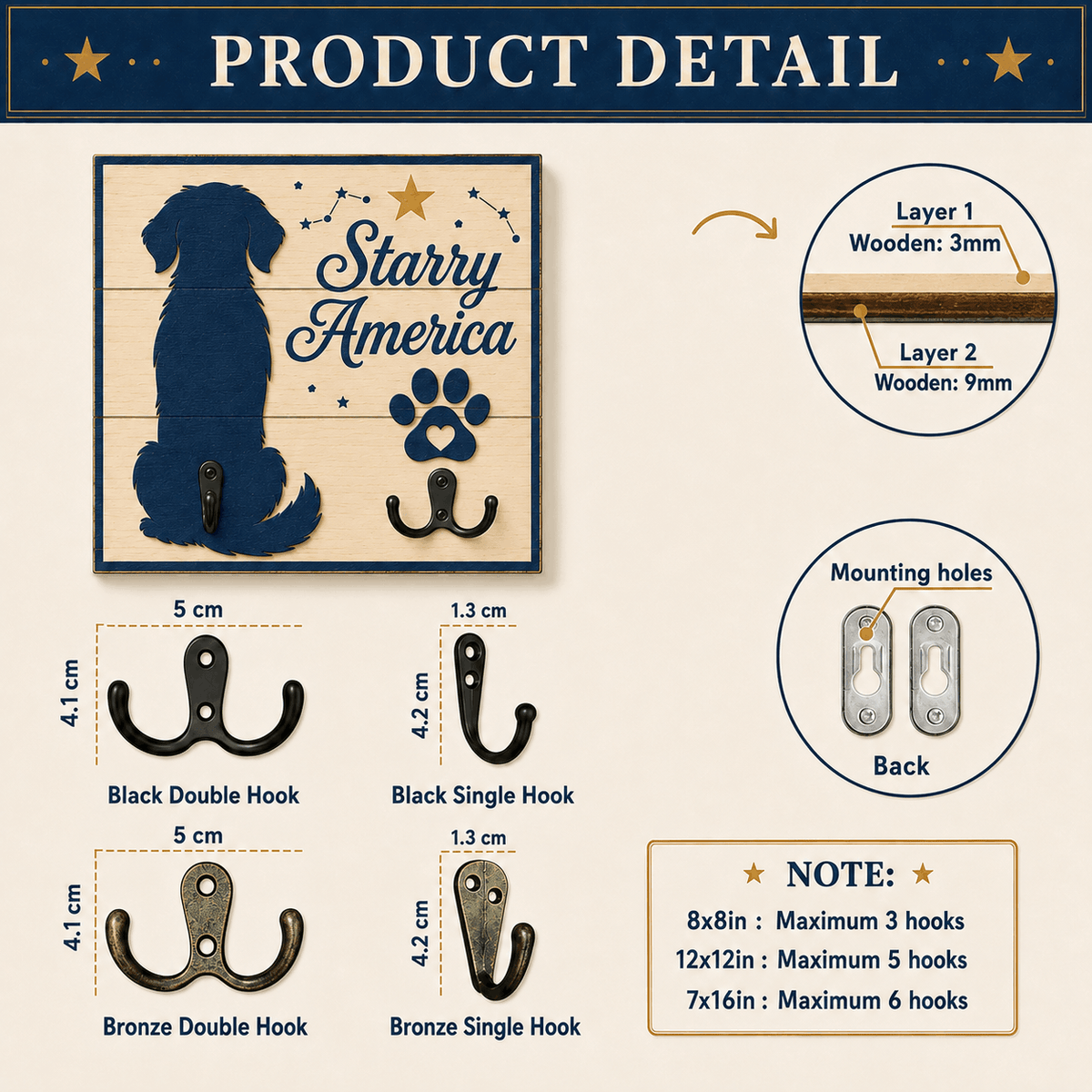 Custom Pet Photo Dog Leash Holder – Seamless Borderless Design