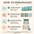 Personalized Pet Portrait Pillow – Custom Dog & Cat Photo Pillow