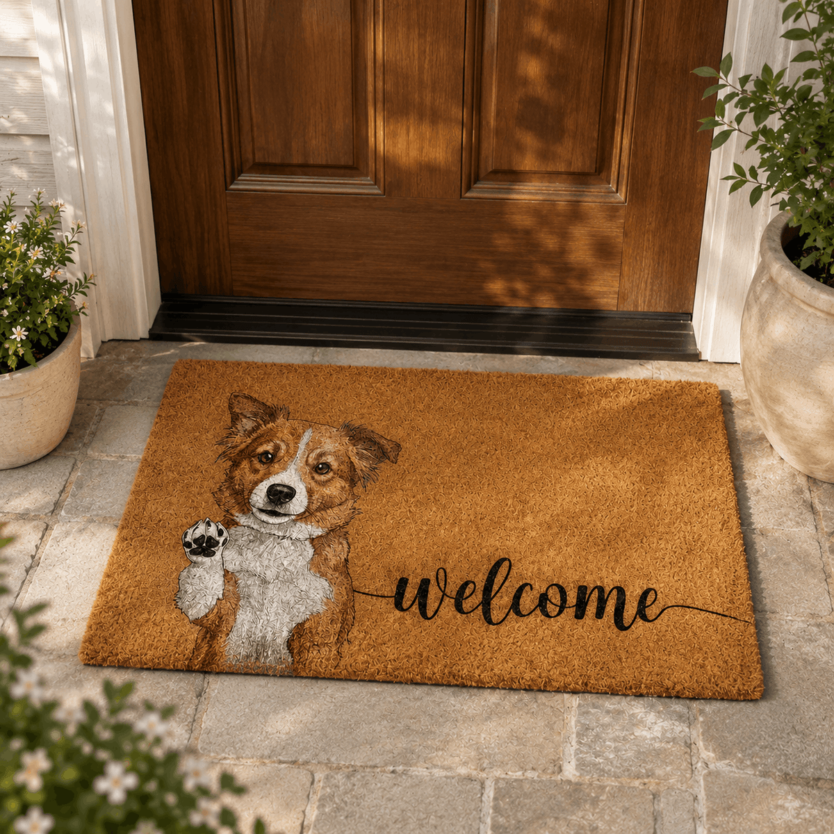 Doormat – Custom Pet Portrait "Welcome" Design