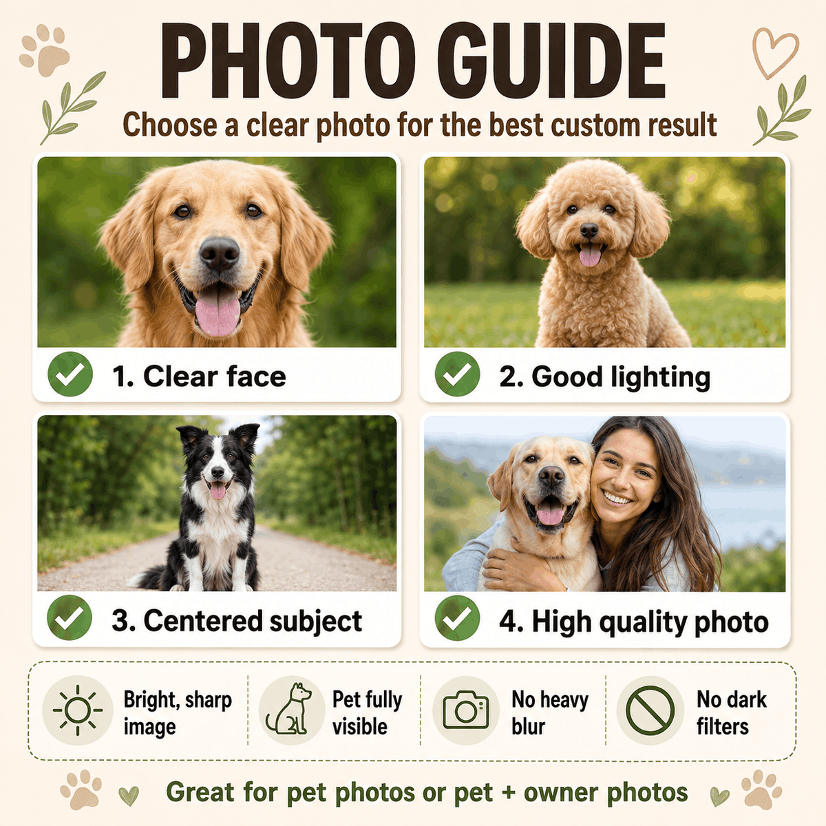 Custom Pet Photo Dog Leash Holder – Seamless Borderless Design