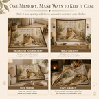 Custom Pet Portrait Woven Blanket - "Favorite Spot" Storytelling Throw