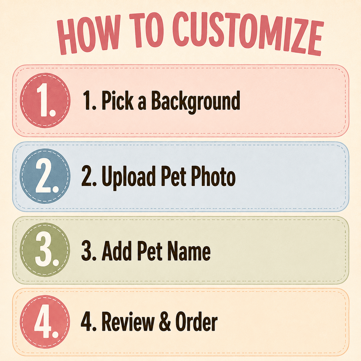 Custom Pet Portrait Wooden Block – Vintage Floral & Gingham Design