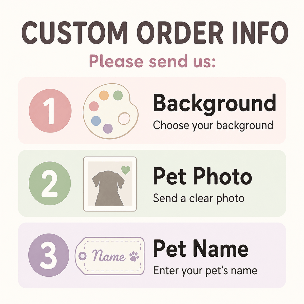 Custom Pet Portrait Ceramic Jewelry Dish – Pop-Art Repeated Name Pattern