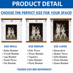 Custom Pet Portrait Woven-Style Throw Blanket - Personalized Printed Fringe Blanket